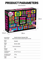 Calendrier de l'Avent de Noël 2026 Jouet TPR Boîte Mystère 24 Jours Squishy Anti-stress Surprise Cadeau Enfant Vente en Gros Usine