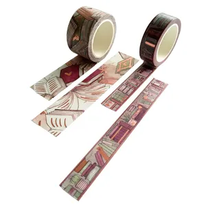 Cute 48 Rolls Washi Tape Set Foil Gold Thin Decorative Masking Washi Tapes  3MM