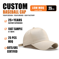Gorra de Béisbol de 5 Paneles con Parte Superior Rígida, Lisa, Personalizable con Bordado e Impresión de Logotipo, Visera Curva