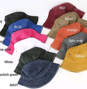 หมวกบักเก็ตสีขาวปักลายตามสั่ง ผ้าฝ้าย 100% ใส่ได้ทั้งชายหญิง สำหรับฤดูใบไม้ผลิและฤดูร้อน สวมใส่สบาย ดีไซน์ตัวอักษรด้านหน้า - Product Image 3