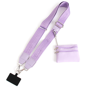 Adjustable 2-in-1 Crossbody <b>Mobile</b> <b>Phone</b> <b>Lanyard</b> Strap Anti-lost Cell <b>Phone</b> Case Rope With Universal Clip Zippered Coin Purse - Product Image 6