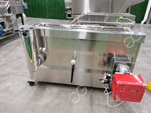 Ligne de production de friteuse de noix de pois verts prix usine machine de friture d'arachide enduite d'arachide - Product Image 3