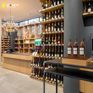 Retail Shop Chinese Factory Price Retail High End Wine Shop Display Furniture Customized Wine Store Interior Decoration