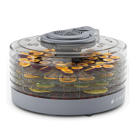 Déshydrateur alimentaire électrique 400W pour la maison avec 5 plateaux, 3 vitesses, commande mécanique, faible bruit et chauffage à cycle 360°