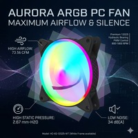 Ventilateur de châssis d'ordinateur silencieux à roulement à billes RGB multicolore 12 cm, 37,8 CFM, nouveau design, matériau de dissipateur thermique en plastique, pour l'exportation
