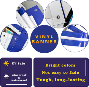 Op Maat Gemaakte Pvc-<span class=keywords><strong>Banner</strong></span> Voor Buiten | Grote Flex <span class=keywords><strong>Vinyl</strong></span> Reclamebanner Met Logo Voor Zakelijke En Sportevenementen - Product Image 5