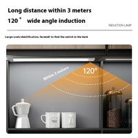 Lumière nocturne intelligente à détecteur de mouvement magnétique rechargeable à trois couleurs à intensité variable, lumière LED sous l'armoire de cuisine