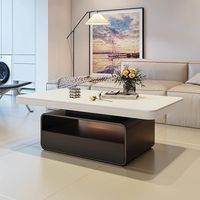 Table basse rectangulaire en pierre frittée de luxe léger, mobilier italien moderne et minimaliste pour petit appartement et salon