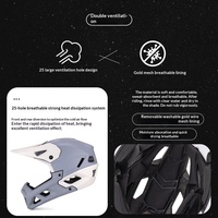 Casque de VTT tout-terrain intégral modèle 2026 en matériau PCEPS avec visière transparente, mentonnière détachable, unisexe adulte, toutes saisons
