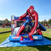 Perosotan Tiup Spider-man Komersial Luar Ruangan, Kastil Tiup, Rumah Loncat Tiup untuk Sewa Bisnis Karnaval