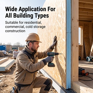 Panneau <span class=keywords><strong>isolant</strong></span> structurel SIP <span class=keywords><strong>OSB</strong></span> avec âme en EPS pour murs, toitures et sols, matériaux de construction préfabriqués à économie d'énergie - Product Image 5