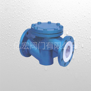 Válvula de Retención de Elevación con Brida Revestida de PTFE DN100, Válvula de Corte de Presión Atmosférica Estándar Nacional DDCV de Doble Lóbulo - Product Image 2
