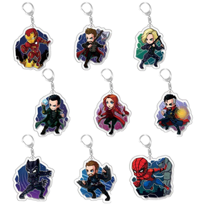 NASNAK Avengers Marvel, Figuras de Dibujos Animados de Iron Man, Spider-Man y Capitán América, Bonitas Figuras Acrílicas de Doble Cara, Personalizables, Impermeables, de 5 cm - Product Image 1