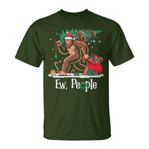 Ew People Bigfoot Christmas Tree Lights Sasquatch T-shirt de Noël - Product Image 2