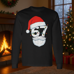 Six Seven Meme Christmas 67 Santa Face - Camiseta de manga larga para niño - Product Image 3