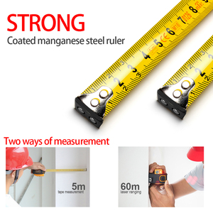 Nouveau télémètre laser SNDWAY SW-TM60 2022 avec précision de +/-2 mm, portée de 60 m, outil manuel multifonction à verrouillage automatique - Product Image 3