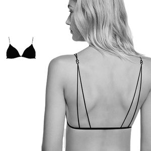 บราไร้รอยต่อสำหรับผู้หญิงวัยรุ่นเสื้อชั้นในไร้รอยต่อปรับสายสปาเก็ตตี้ได้แบบไร้สายสวยงามคัพปิดด้านหน้า - Product Image 4