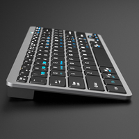 Keyboard nirkabel Mini ultra-ramping, papan ketik isi ulang portabel untuk Tablet Laptop dan komputer kantor Bluetooth 2.4G
