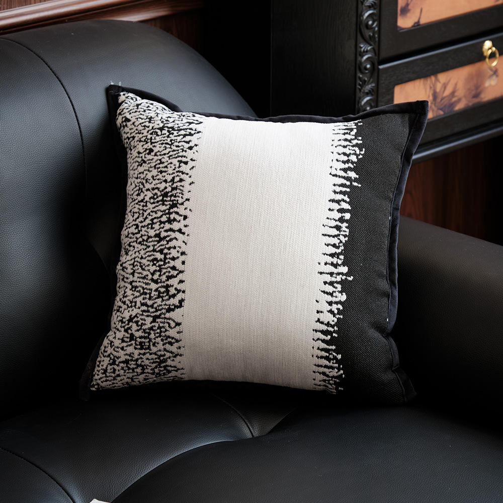 Floating life dream black with dutch velvet pure black - 45x45