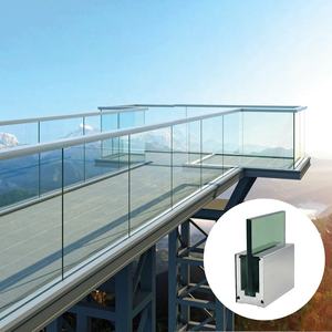 Diseños de Barandillas para Porche, Balcón y Terraza, Barandilla de <span class=keywords><strong>Vidrio</strong></span>, Canal <span class=keywords><strong>en</strong></span> U de Aluminio para <span class=keywords><strong>Vidrio</strong></span> de 10 mm - Product Image 5