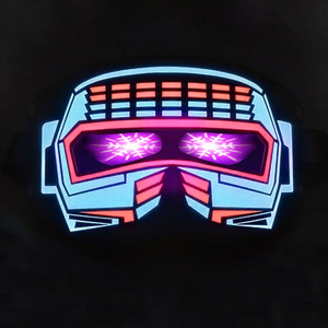 Night light up sound attivato el panel caleidoscopio <span class=keywords><strong>occhiali</strong></span> <span class=keywords><strong>da</strong></span> <span class=keywords><strong>sole</strong></span> cool display party eye mask - Product Image 5