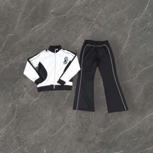 Chándales de retazos de colores personalizados para hombre, chándales de 2 piezas informales para correr, novedad - Product Image 3