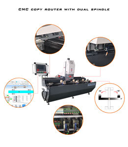 Máquina <span class=keywords><strong>de</strong></span> Copiado CNC <span class=keywords><strong>de</strong></span> Doble Herramienta con Cambio Automático para Perforación y Fresado <span class=keywords><strong>de</strong></span> Perfiles <span class=keywords><strong>de</strong></span> Puertas y Ventanas <span class=keywords><strong>de</strong></span> <span class=keywords><strong>Aluminio</strong></span> - Product Image 2