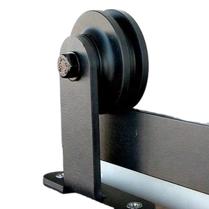 Kit de Herrajes para Puerta Corredera de Granero, de Acero al Carbono, con Riel en T, Fácil de Instalar, Insonorizado, para Exteriores y Dormitorios, Capacidad de 250 lb - Product Image 3