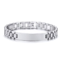 Bracelet Chaîne de Montre Tendance en Acier Inoxydable 316L Plaqué Or 18 carats de Haute Qualité pour Hommes, Bijoux de Mode Personnalisables