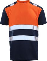 T-shirt da Lavoro Riflettente di Classe 2, Manica Corta, Traspirante, Alta Visibilità per Uomo, Operai Stradali e Controllo del Traffico