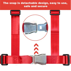 Racing Seat Belt 4 Point Polyester Webbing For UTV SSV Go Karts Car Safety Belts - Product Image 4