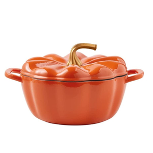 Casserole polyvalente avec couvercle, cocotte avec revêtement <span class=keywords><strong>émaillé</strong></span> antiadhésif, marmite à soupe, cocotte en fonte, cocotte en forme de citrouille - Product Image 2