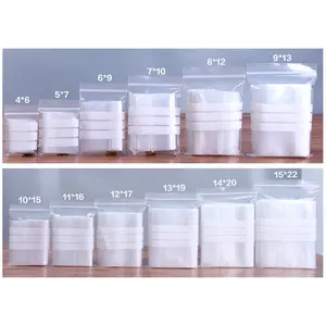 100pcs Resealable Ziplock Bag Pe Zipper Plastic Bag For Clothing