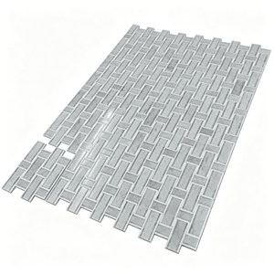 Plaque de mosaïque en marbre blanc tressé 325x327mm pour la décoration murale et de sol intérieure, meubles de salle de bain - Product Image 4