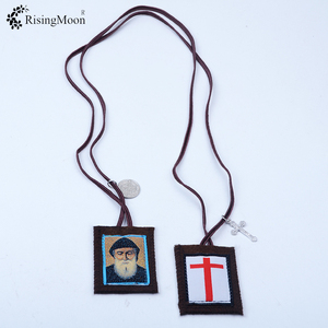 Venta al por mayor, tipo superior, patrón de hombre con collar de joyería de scapulares cruzados para persona - Product Image 2