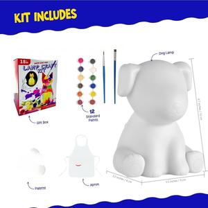 XR Meilleures ventes : Veilleuse chat et chien en blanc brut à peindre soi-même, jouets à presser transfrontaliers avec décor graffiti chat et chien - Product Image 5