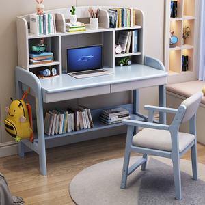 Escritorio de Madera Maciza con Librero, Combinación de Escritorio Simple para Computadora, para el Hogar, para que los Niños Aprendan a Escribir - Product Image 2