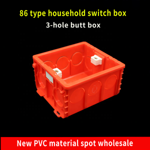 Hộp nối điện PVC kiểu 86, nhựa, 3 đường, chống cháy, có thể nối, hộp công tắc phía dưới - Product Image 4