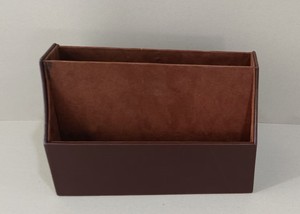 Organizador de Escritorio de Dos Niveles para CFO, Bandeja de Cuero Sintético Gris, Accesorios de Oficina para Mujer, Clasificador de Correo y Buzón de Correo de <span class=keywords><strong>Gefu</strong></span> - Product Image 5