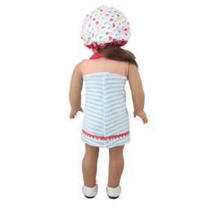 Vêtements de poupée MSYO, <span class=keywords><strong>peignoir</strong></span> et bonnet de douche, vêtements pour bébé, accessoires pour poupées, vêtements pour poupées de 45 cm - Product Image 6
