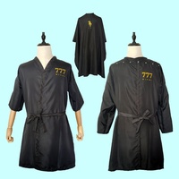 Kimono de cliente de poliéster con logotipo personalizado de peluquero impermeable para peluquería, bata de Spa, bata de peluquería, Kimono de salón