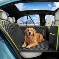 Housse de siège de voiture imperméable en cuir PU pour chien et chat, anti-rayures, antidérapante, motif uni, protection de siège arrière pour SUV et camion