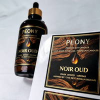 Étiquettes en papier adhésif permanent de luxe imperméables Jinyu pour bouteilles, pour usage cosmétique avec logo personnalisé