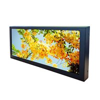 Écran LCD en barre, carte pilote Android 11, lecture automatique USB, écran publicitaire LCD H/D en barre, moniteur ultra large 12,3 pouces 24 pouces