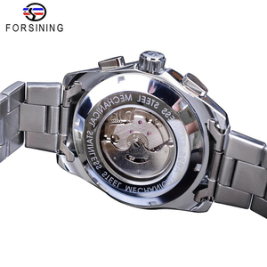 Orologio Meccanico da Uomo Forsining S899 con 3 Quadranti, Calendario, <span class=keywords><strong>Carica</strong></span> Automatica, Cinturino in Acciaio Inossidabile, Orologio da Polso Business e Sportivo - Product Image 5