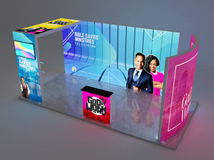 Tianlang 20x10 قدم كشك عرض محمول بقيادة الولايات المتحدة 3x3 متر حامل عرض مع SEG من أجل إعلانات المعرض التجاري - Product Image 3