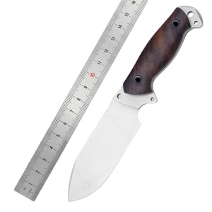 Couteau de poche en acier inoxydable à haute teneur en carbone personnalisable OEM, motif gravé, manche en bois pour le bricolage, le camping en plein air, la chasse et la survie - Product Image 1