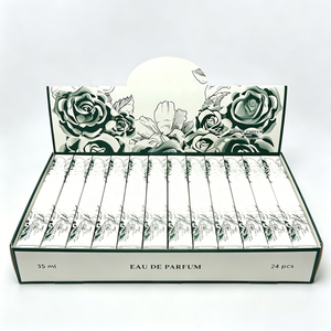 Parfum en tube de laboratoire de 35 ml, taille voyage, pour femmes, senteur <span class=keywords><strong>rose</strong></span> longue durée, boîte de 24 pièces, directement de l'usine - Product Image 1