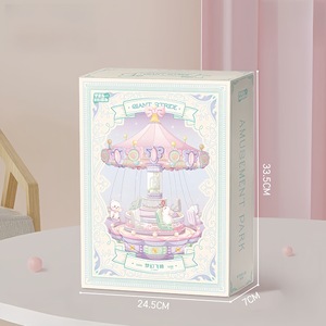 Caja de Música de Carrusel de Ensueño 3008, 1686 Piezas, Bloques de Construcción, Adorno de Escritorio, Regalo para Niños - Product Image 2