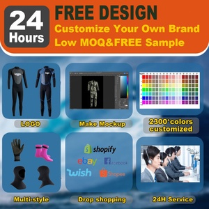 3/5mm Neoprene One-Piece Snorkeling Surfing Suit Warm Wet Winter Swimming Print Design Sunscreen Spot Diving Dress Wetsuit 3mm - Product Image 4